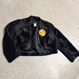 Alex Evenings Black Blazer with Gold Detail